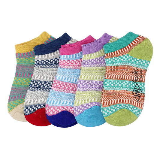 Pack 5 Calcetines mujer NW tobillo Diseño Exclusivo Cómodos y Resistentes
