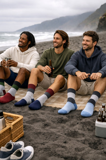 Pack 3 Calcetines Hombre NW Crew  Diseño Exclusivo Cómodos y Resistentes