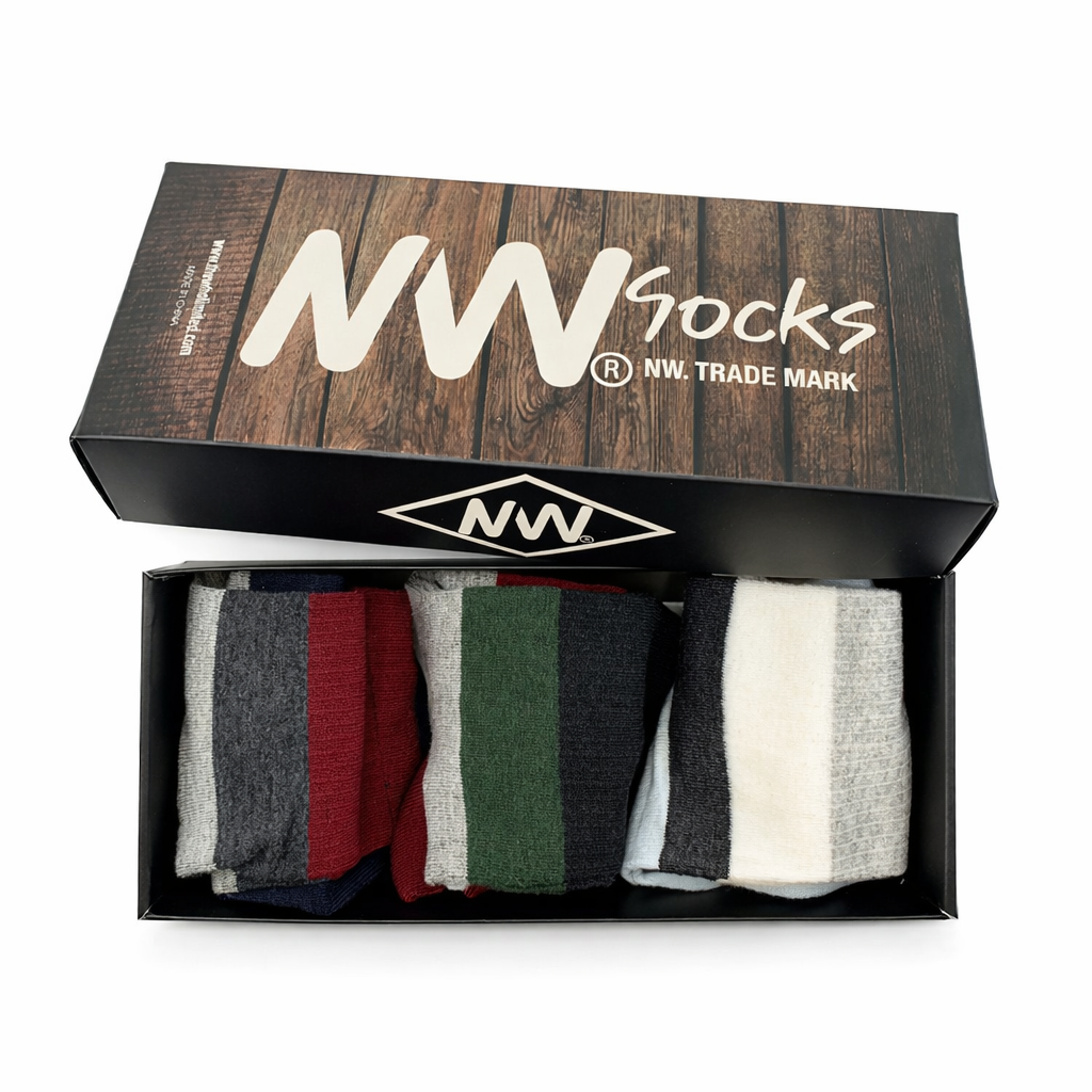 Pack 3 Calcetines Hombre NW Crew  Diseño Exclusivo Cómodos y Resistentes