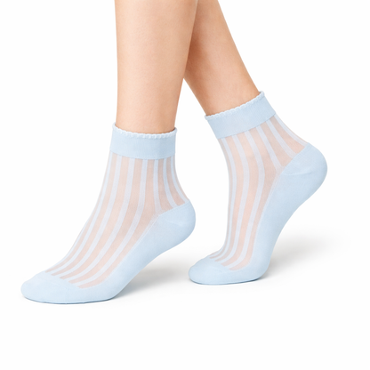 Pack 5 Calcetines Crew Mujer Transparentes Diseño NW Confort Diario