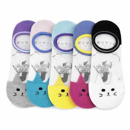 Pack 5 Calcetines Invisibles y Transparentes Mujer Diseño NW Confort Diario