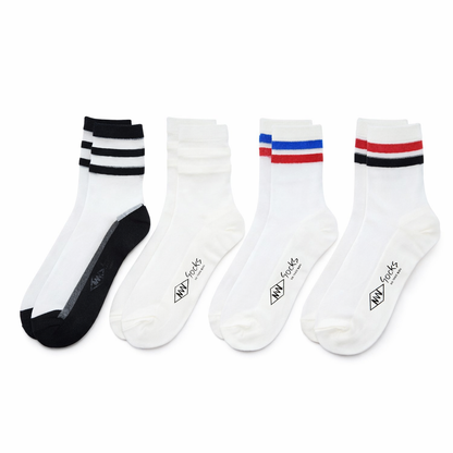 Pack 4 Calcetines Transparentes de Mujer NW Crew con Diseño y muy Cómodos!